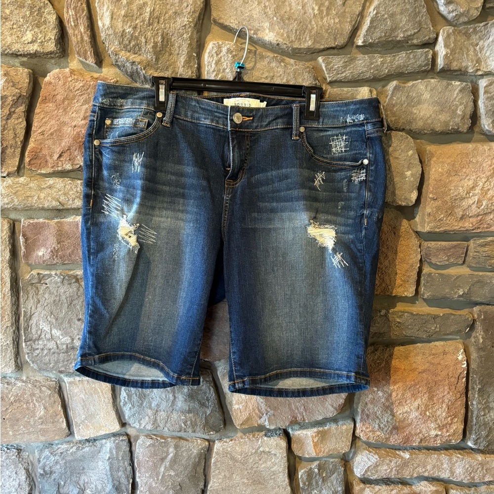 Distressed Denim Women's Shorts